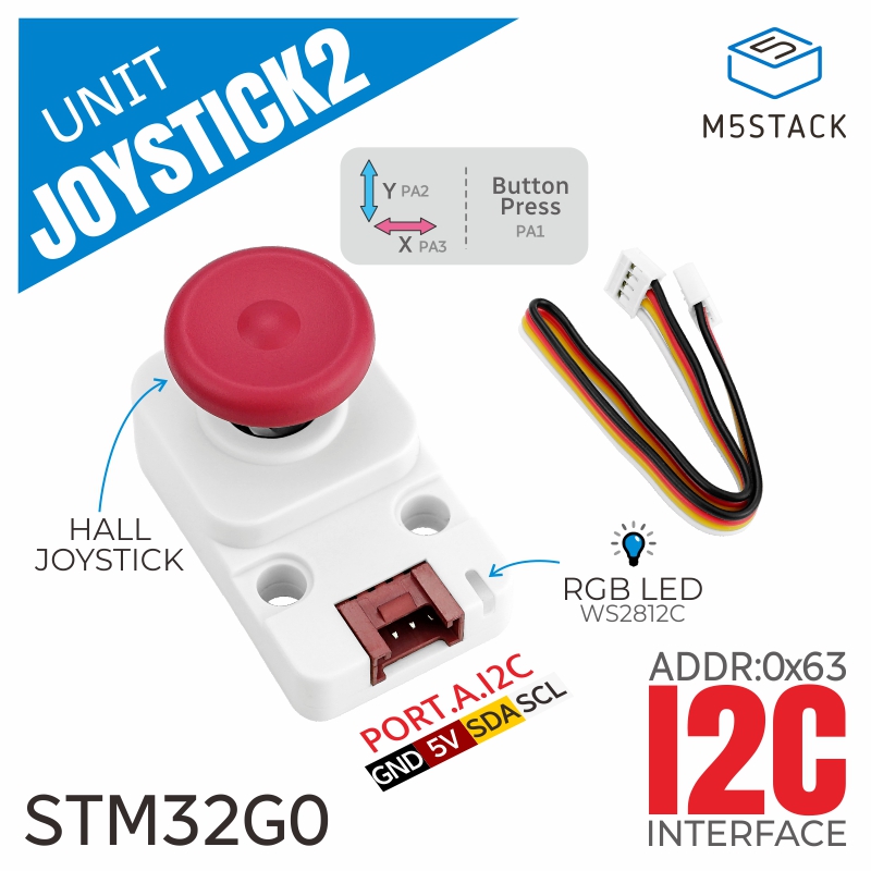 M5Stack - M5Stack จอยสติ๊ก I2c อย่างเป็นทางการ 2 ยูนิต
