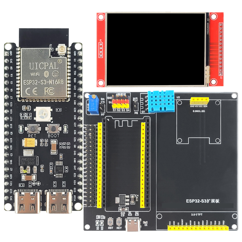 Esp32 S3 Devkitc 1 - ESP32-S3-DevKitC-1 บอร์ดพัฒนาชุด 2.8 นิ้ว TFT LCD