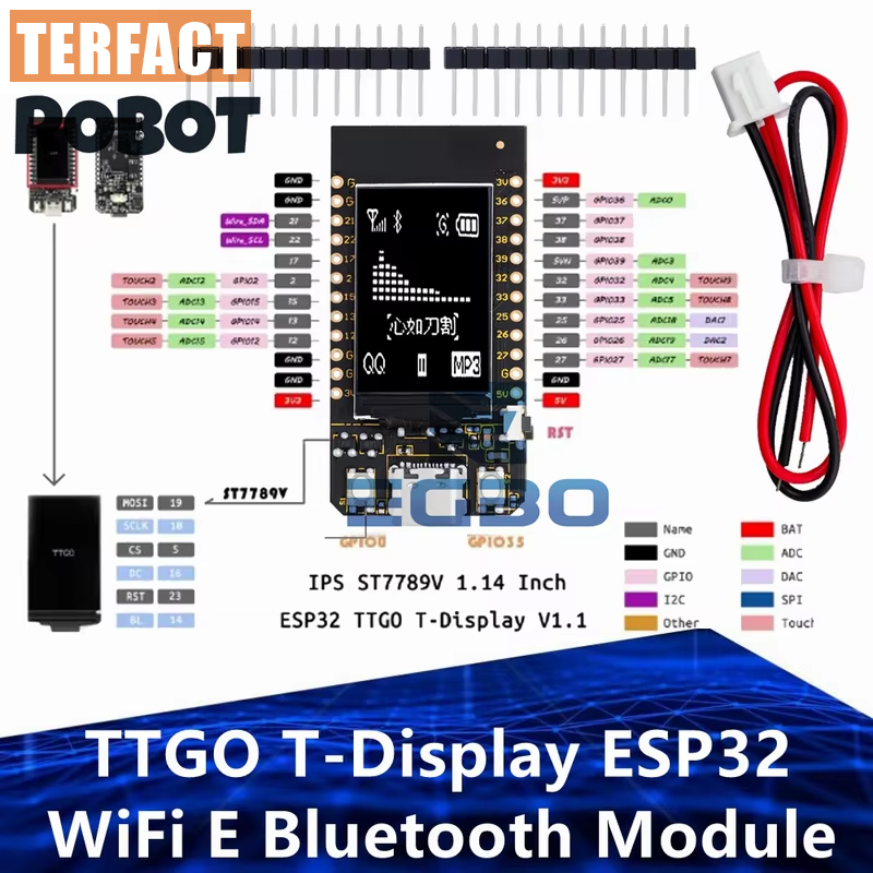 TTGO T-Display ESP32 โมดูล WiF - Ttgo Tdisplay บทวิจารณ์และราคา