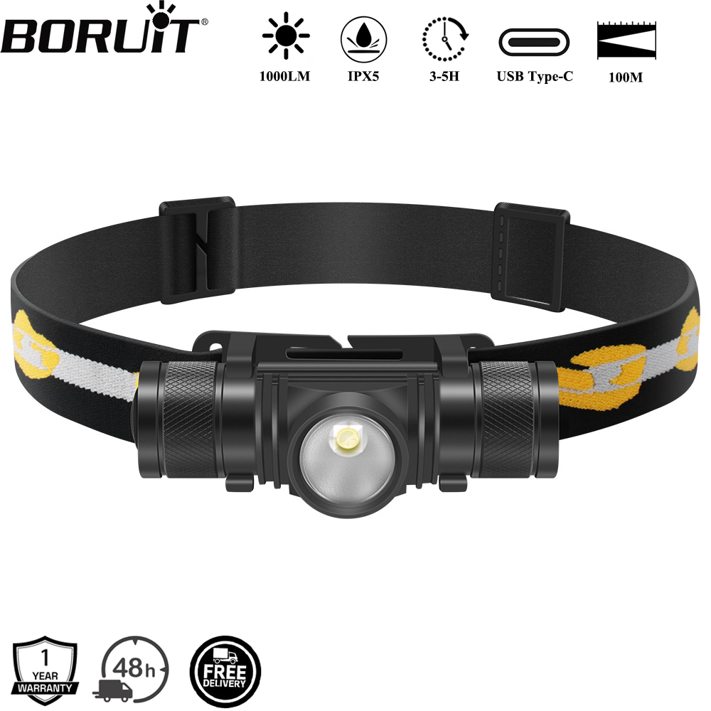 ไฟฉายคาดศีรษะ BORUiT D10 1000L - Lolin D32 บทวิจารณ์และราคา