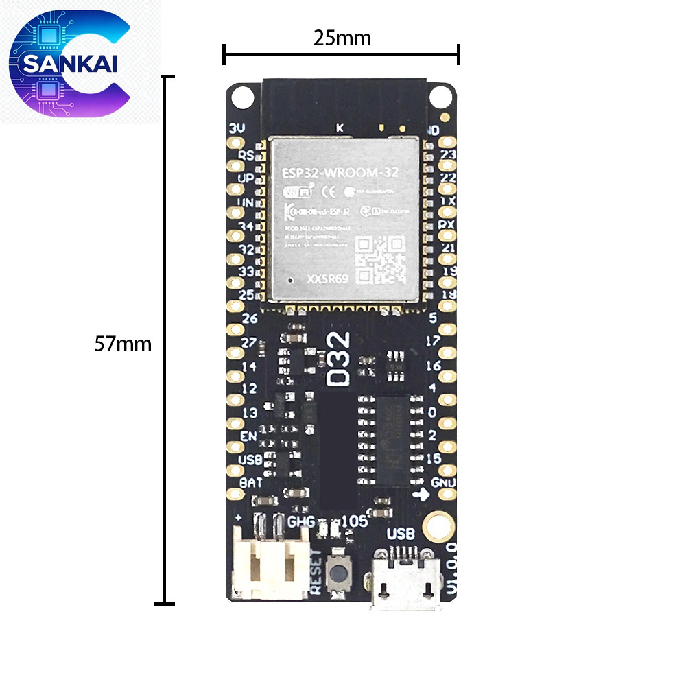 บอร์ด Wemos LOLIN D32 V1.0.0 E - Lolin D32 บทวิจารณ์และราคา