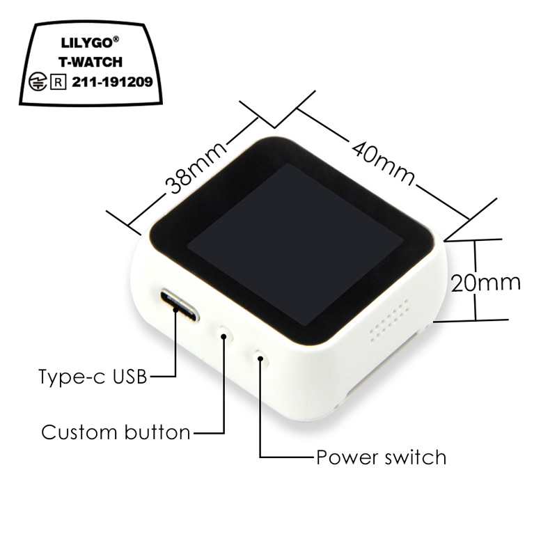 LILYGO®TTGO T-นาฬิกา Programma - Ttgo T Watch บทวิจารณ์และราคา